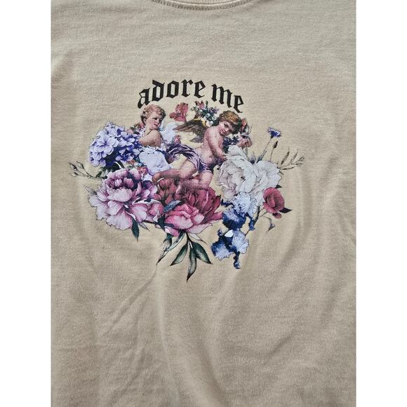 Forever21 Adore Me Sweater Top Womens Small Beige Crew Neck Long Sleeve Pullover - Picture 7 of 12